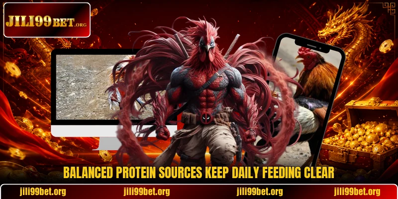 Balanced protein sources keep daily feeding clear