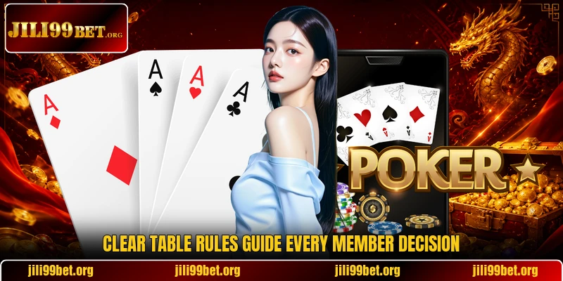 Clear table rules guide every member decision