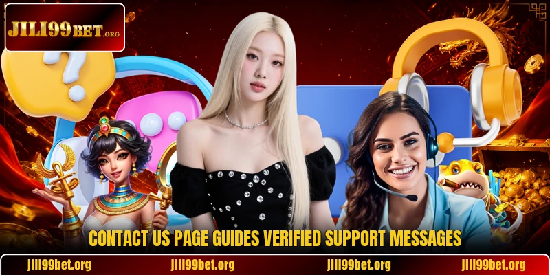 Contact us page guides verified support messages