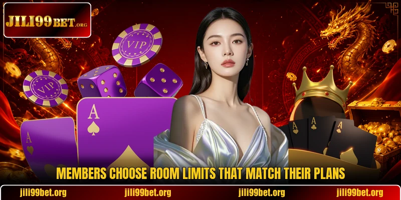 Members choose room limits that match their plans Members choose room limits that match their plans