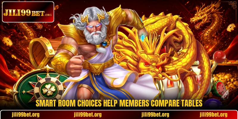 Smart room choices help members compare tables Smart room choices help members compare tables