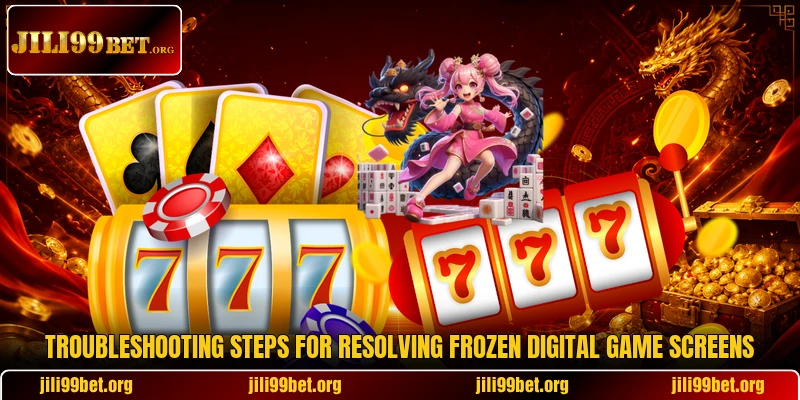 Troubleshooting steps for resolving frozen digital game screens