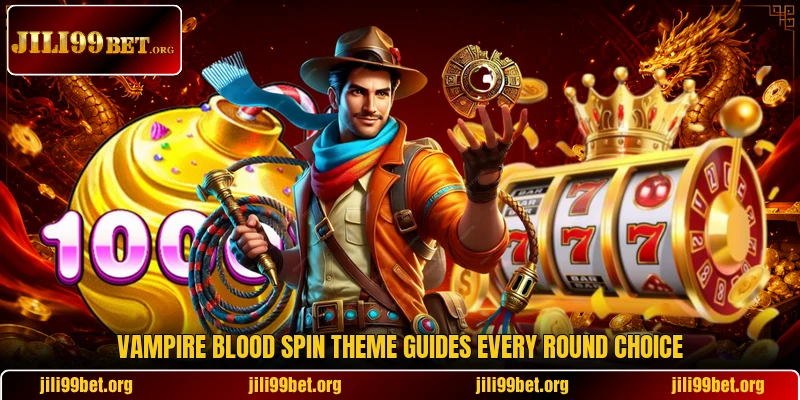 Vampire Blood Spin theme guides every round choice